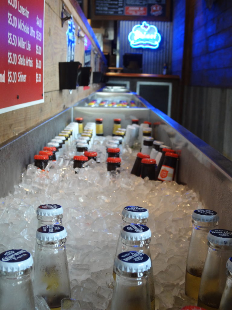 With over 15 beers on tap and a vast bottle selection, you have plenty of options for a cold brew at KT Burger. 